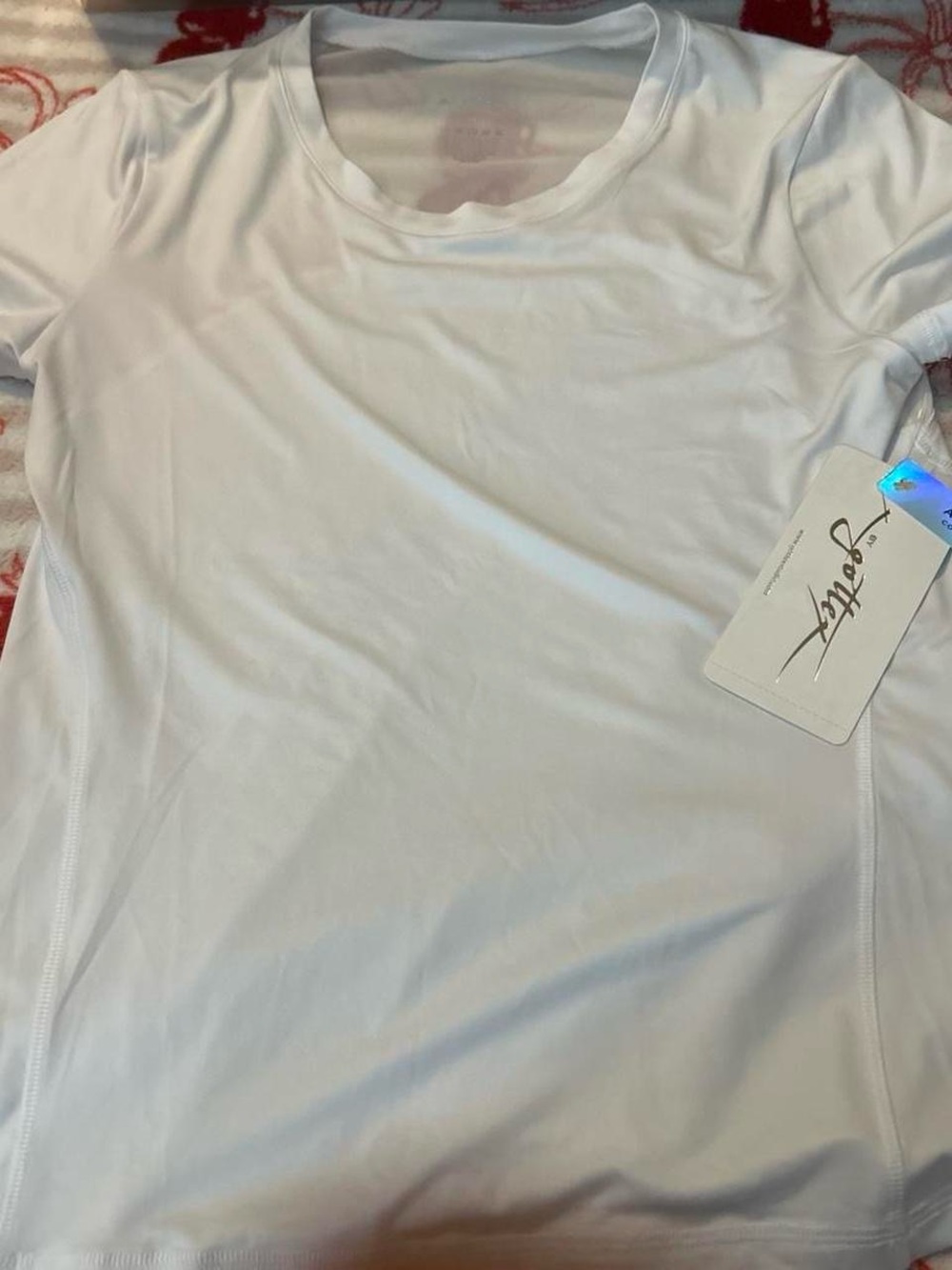 Gottex White Short Sleeve Scoop Neck Tee